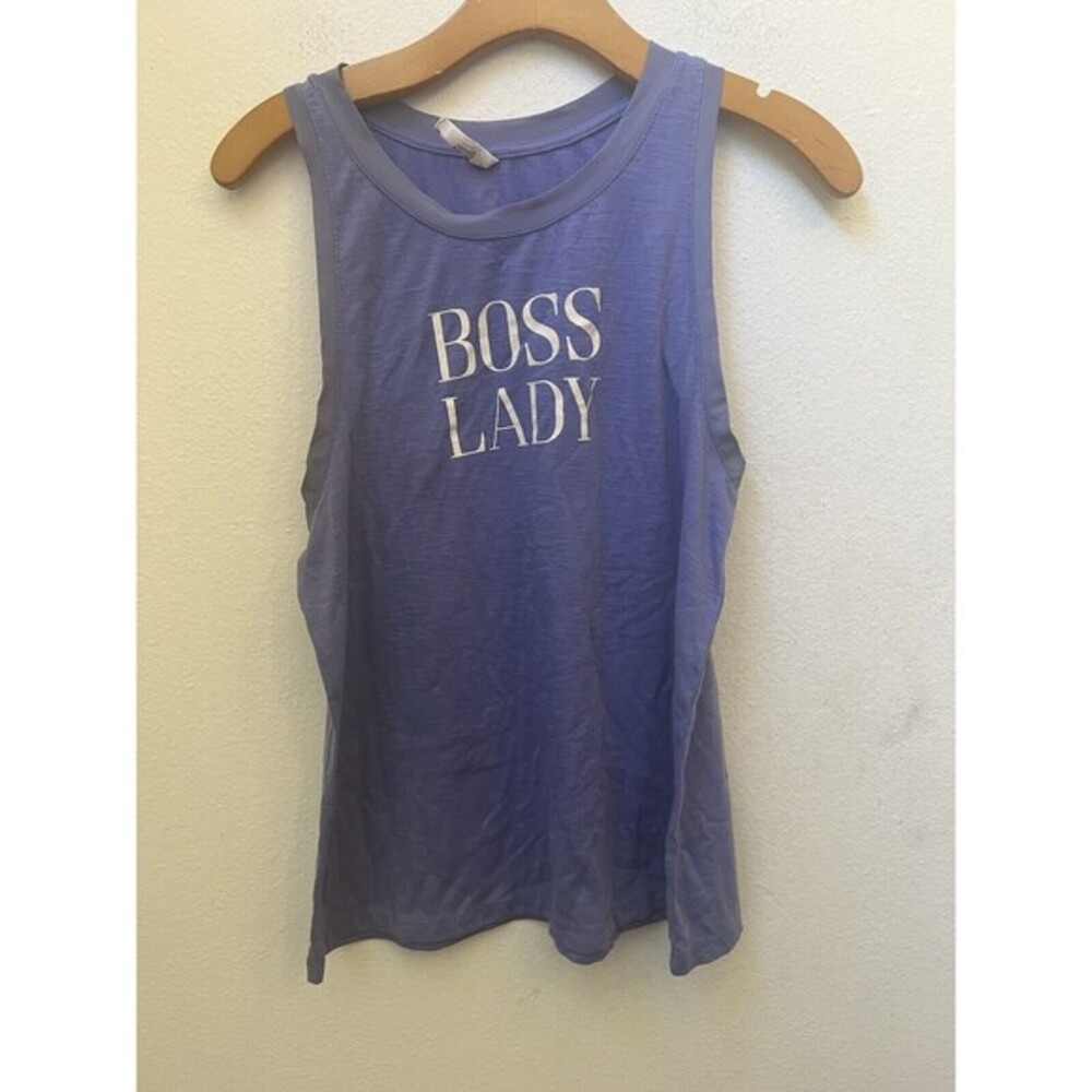 ATHLETIC COLLECTION BOSS LADY BLUE PURPLE TANK SIZE M (S2)
